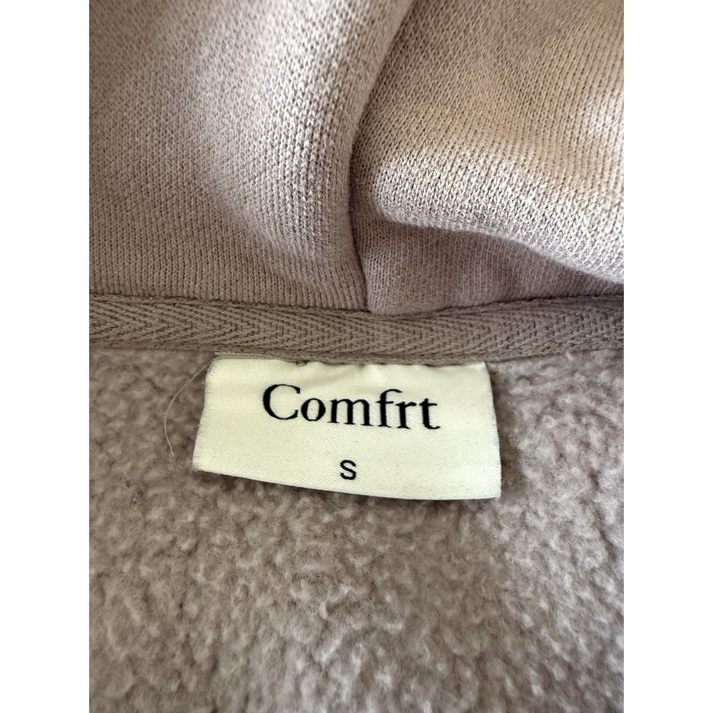 Comfrt Unisex Adults' Solid Travel Essentials Pullover Hoodie NC3 Bark Small - Picture 9 of 10